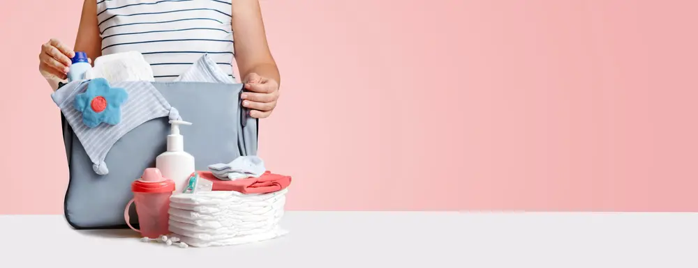 Image of woman's hospital bag for labour